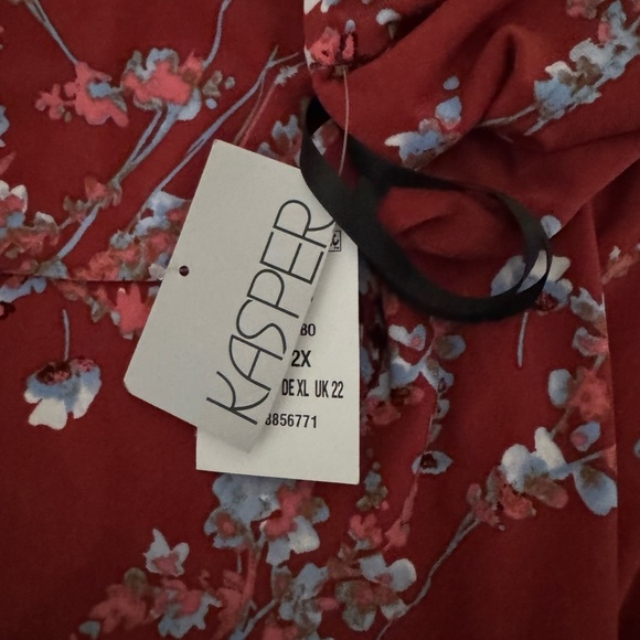 KASPER Sleeveless Sheath Floral Relax Fit Dress Women's Size‎ 2X - Picture 8 of 9